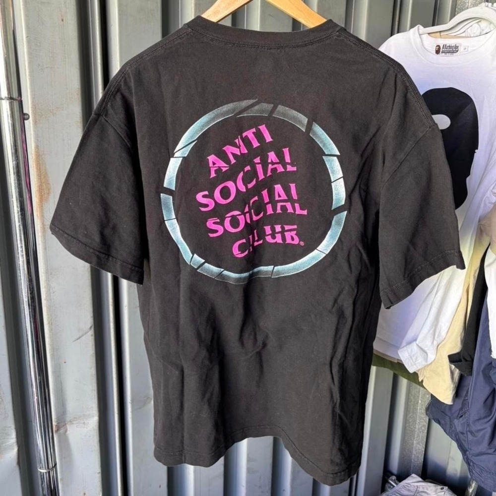 Anti Social Social Club black and pink tee Size xl